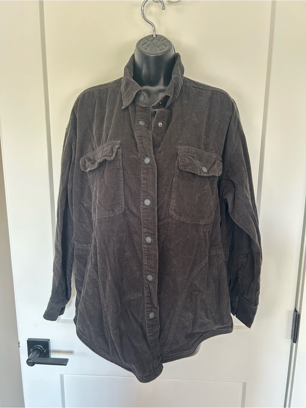 aerie Corduroy Utility Jacket - faded black